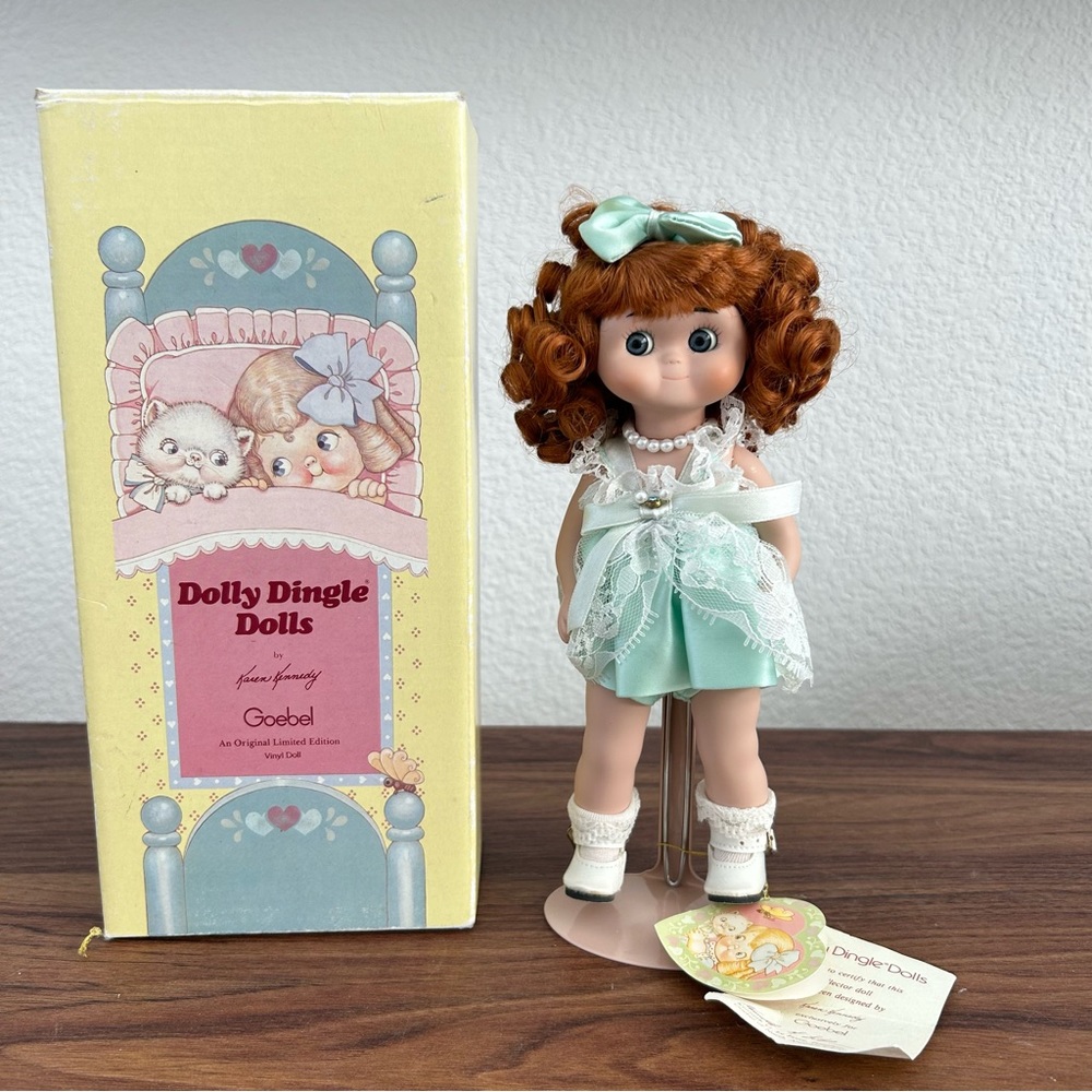 🔻🔻🔻sale Vintage 1997 Goebel Dolly Dingle 9" March Birthstone Aquamarine Smart